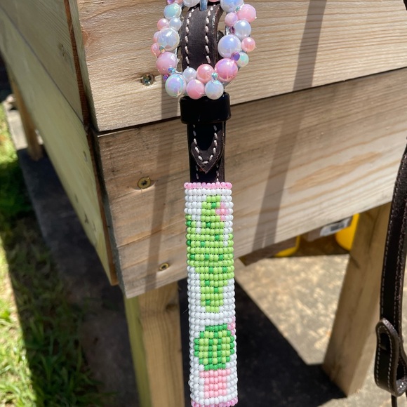 Hand beaded Headstall CACTUS - Picture 3 of 5